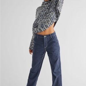 NEW-Free People-NWT-Dickies Industrial Pants, Air Force Blue, Size 5/27